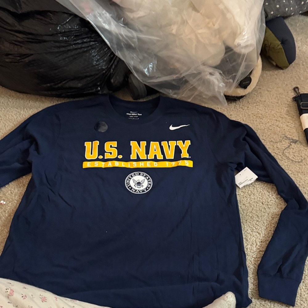 Nike Navy Blue U.S. Navy Long Sleeve Shirt